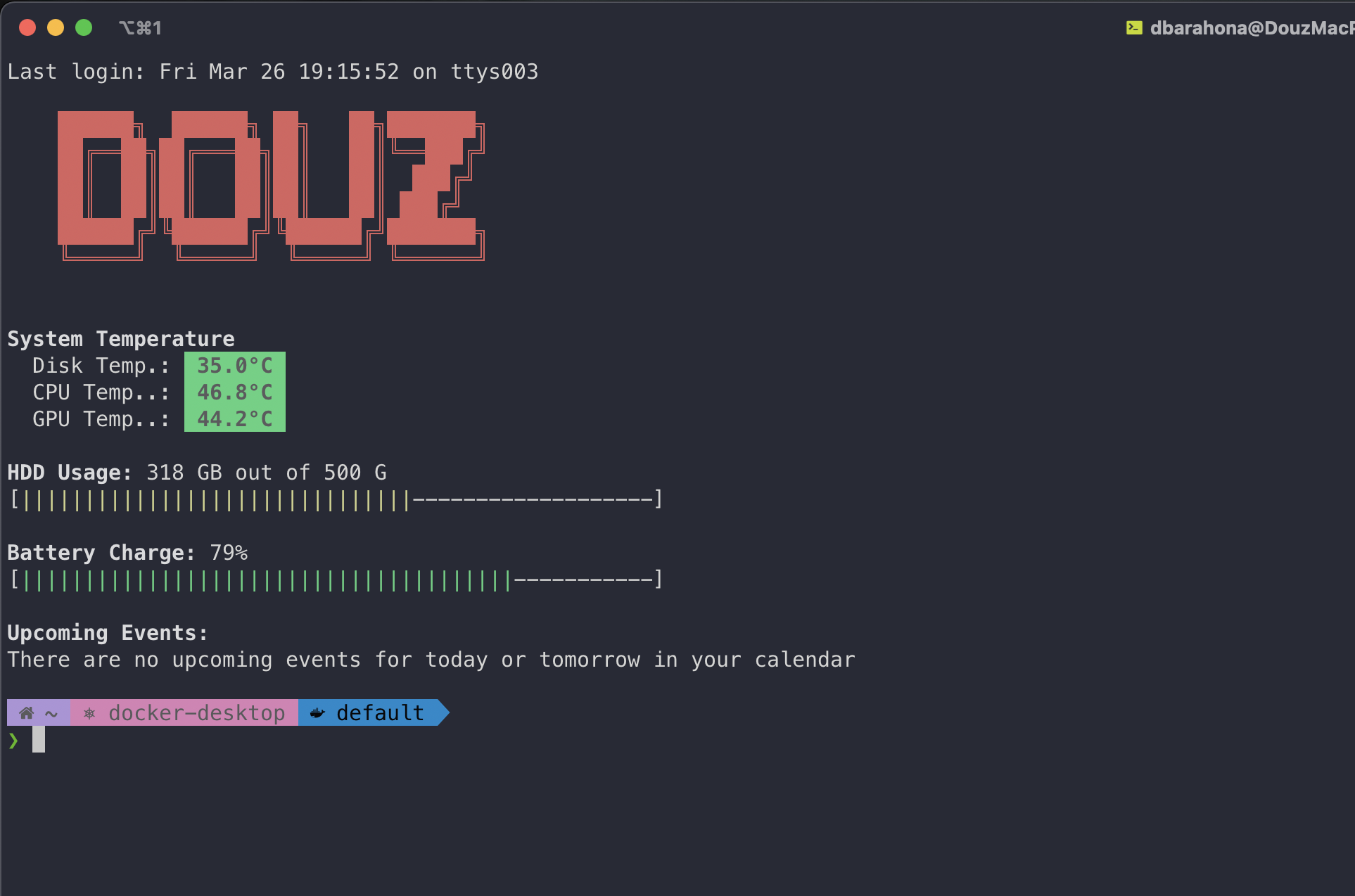 Screenshot of mac-motd running in a terminal
